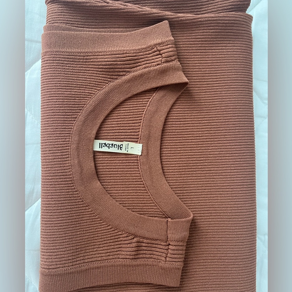 Large tan long short sleeve dress